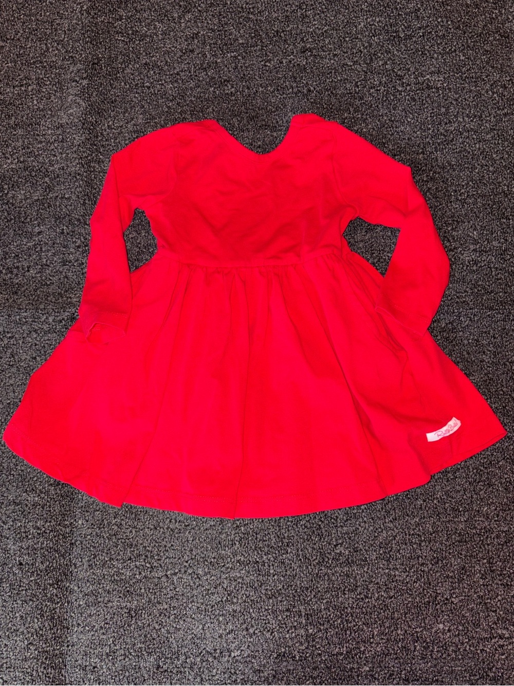 Ruffle Butts Bright Red Long Sleeve Twirl Dress
